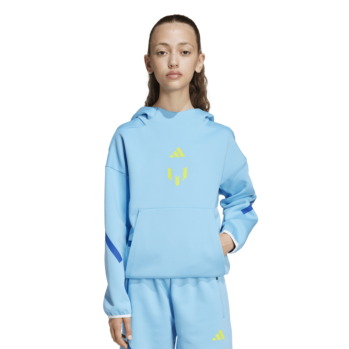 adidas Junior Messi Zne Hoodie - Purple