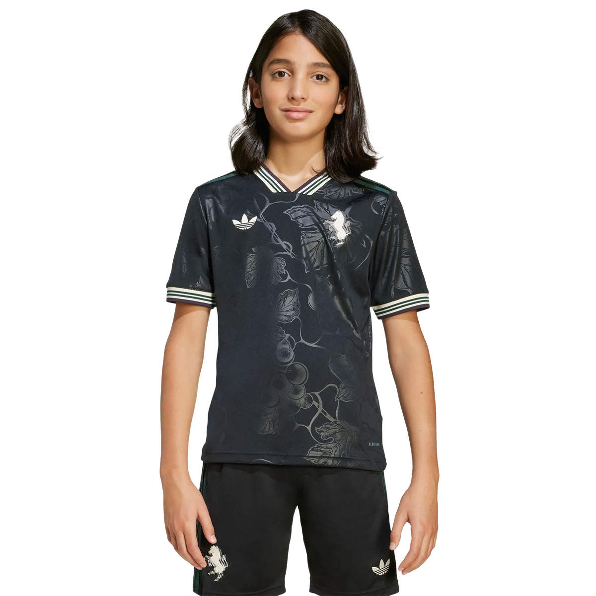 adidas Junior Juventus Home T-Shirt - Black