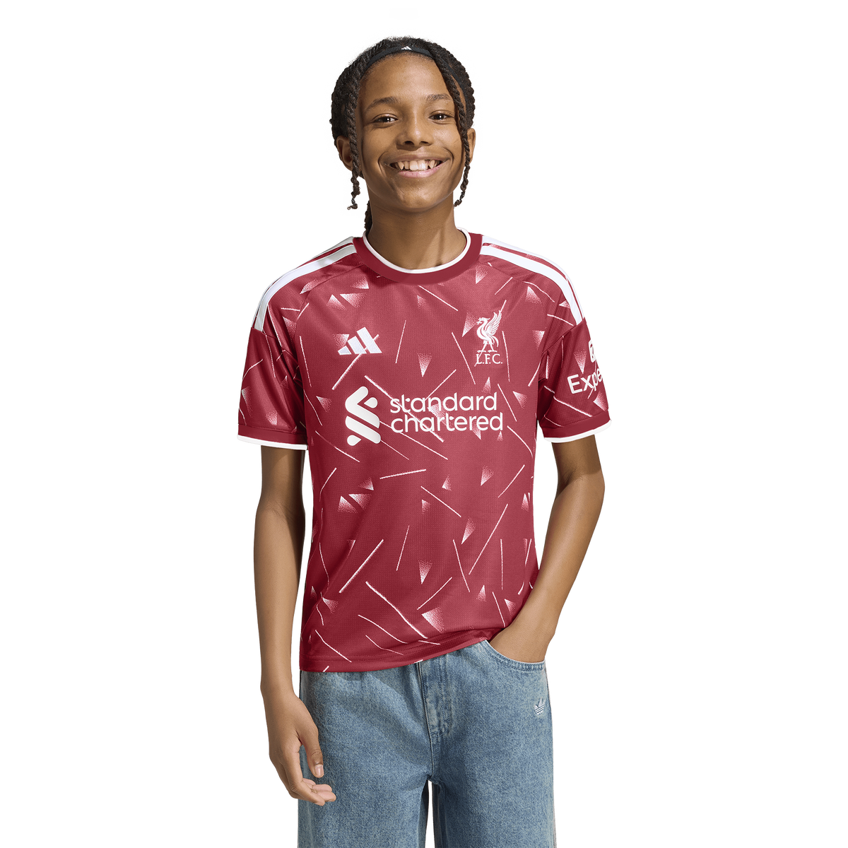adidas Junior Liverpool FC 26/27 Hm T-Shirt - Maroon
