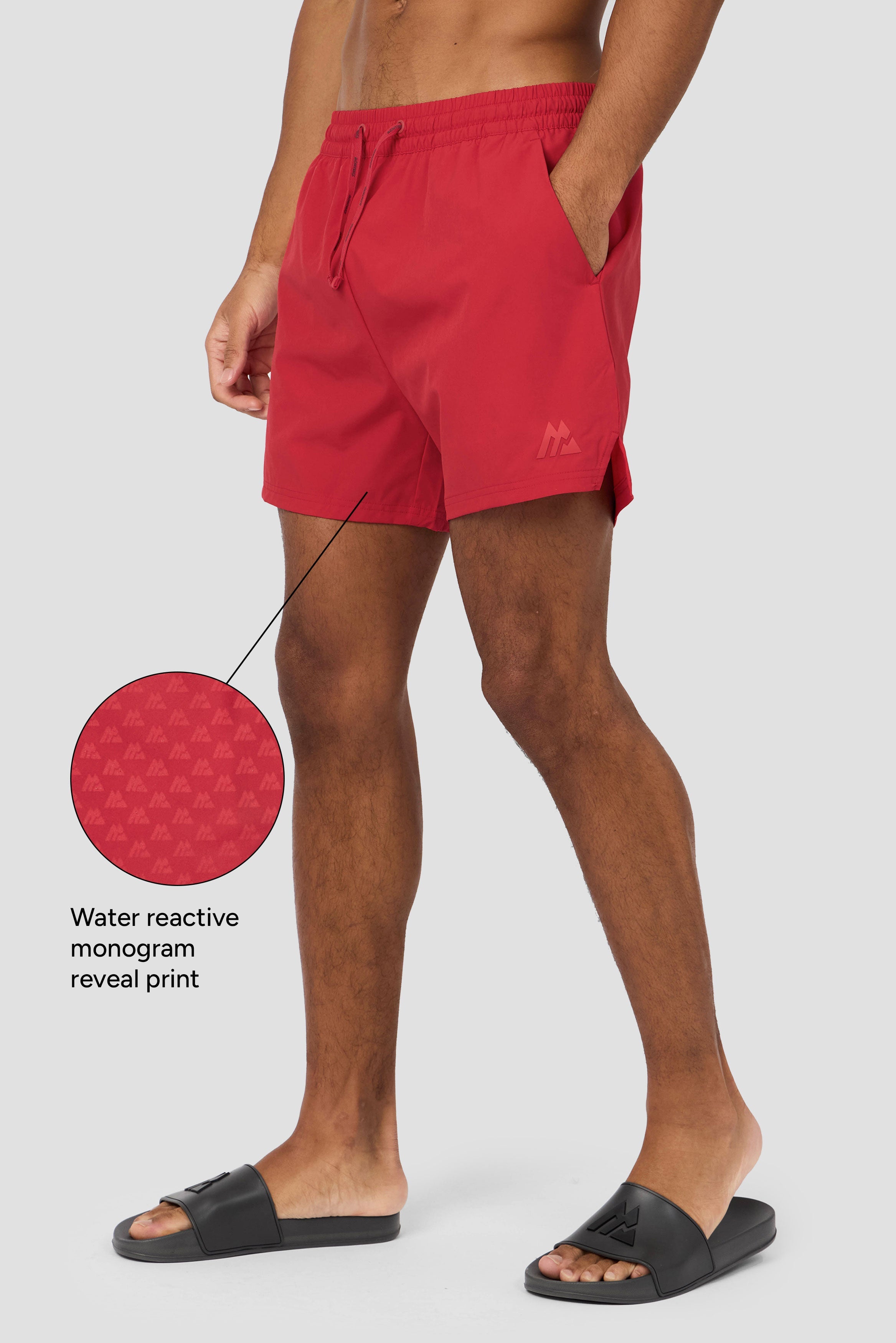 Montirex Monogram Swim Short Red