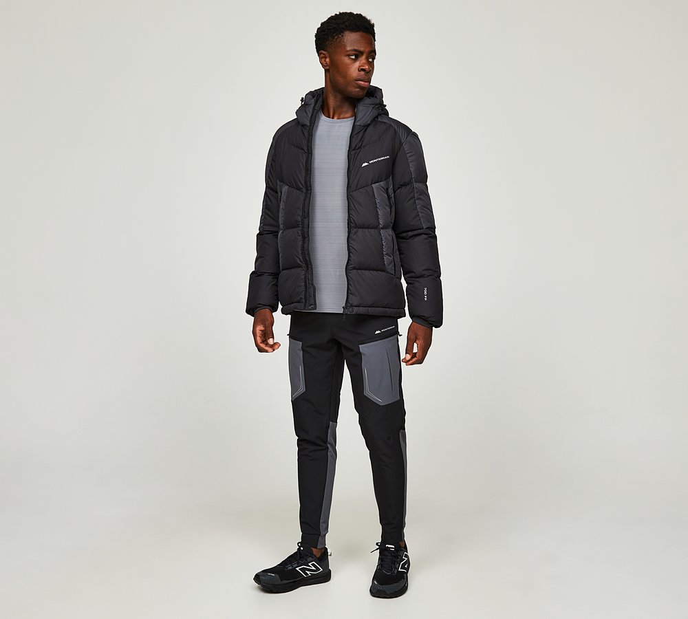 Monterrain Men's Explorer Down Puffer Jacket - Black/Reflective