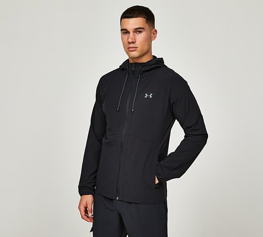 UNDER ARMOUR STRETCH WOVEN JACKET - BLACK