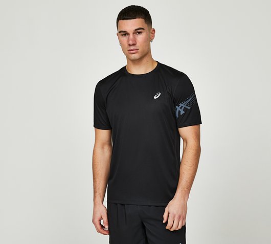 ASICS ICON T SHIRT - BLACK