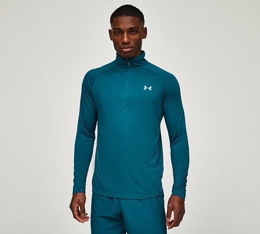 UNDER ARMOUR TECH 2.0 1/4 ZIP - HYDRO TEAL