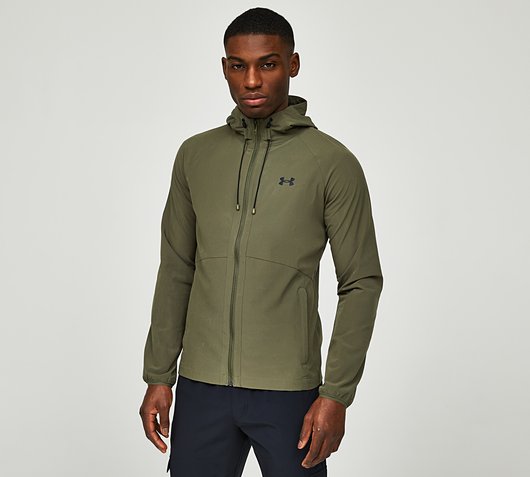 UNDER ARMOUR STRETCH WOVEN JACKET - KHAKI