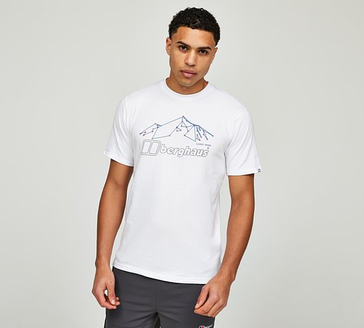 BERGHAUS EVEREST T SHIRT - WHITE/GREY/LAPIS BLUE