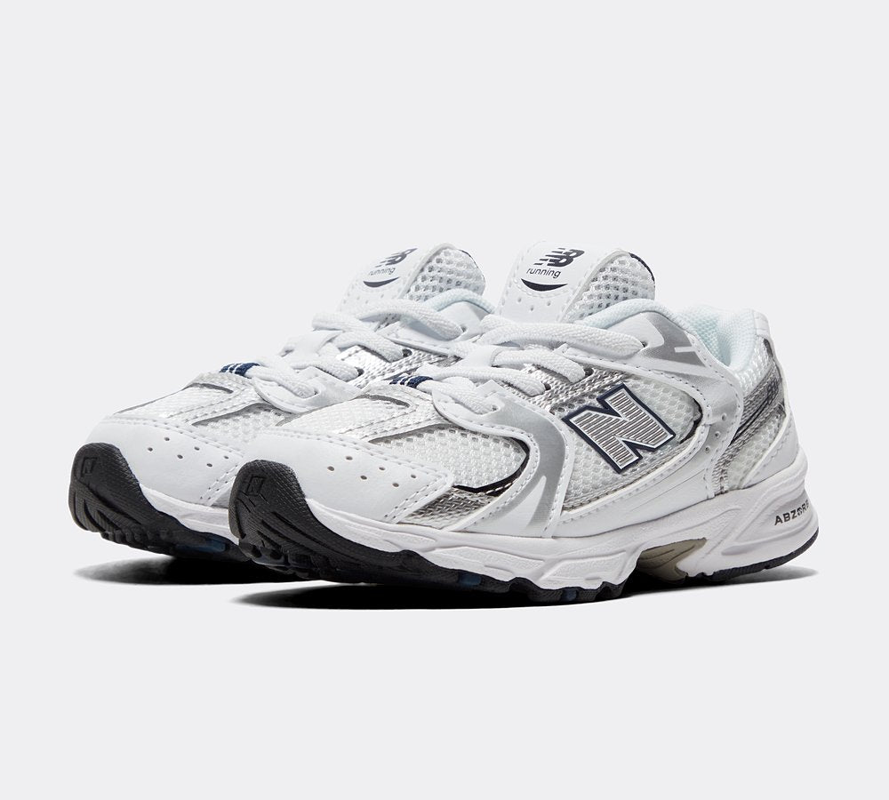 New Balance Baby 530 Trainers - White Navy Silver