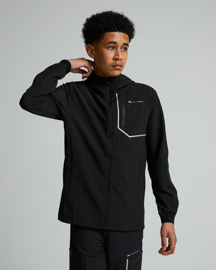 Monterrain Junior Ramble 3.0 Woven Running Jacket - Black