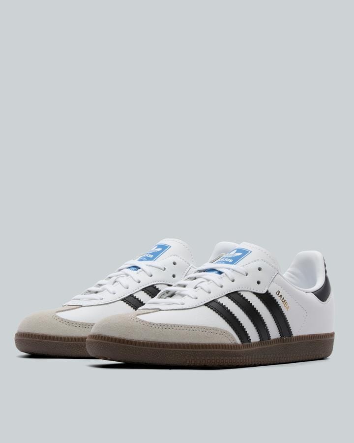 adidas Junior Samba OG Trainers - Footwear White Core Black Gum 5