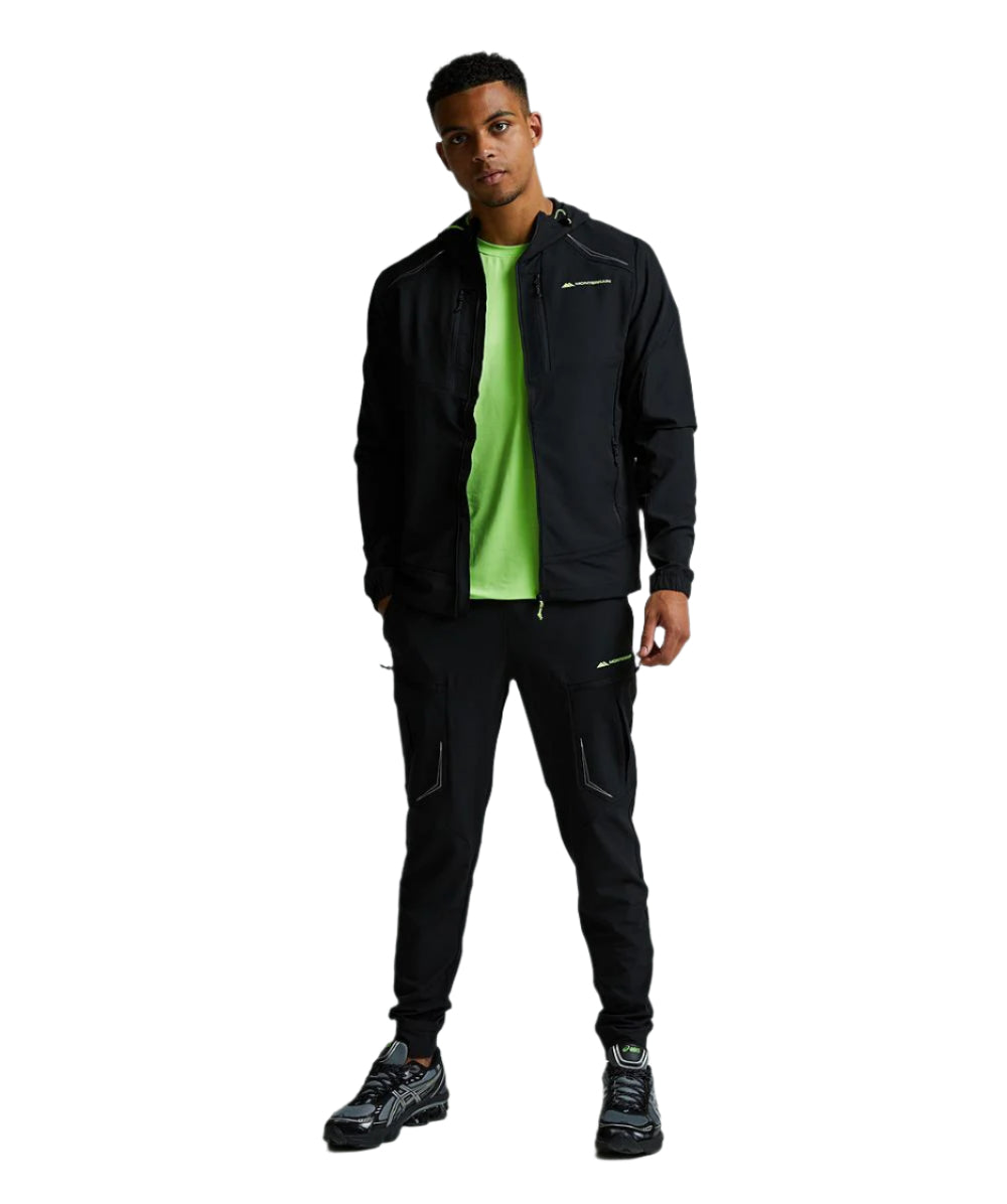 MONTERRAIN Orbit Woven TRACKSUIT - BLACK / VOLT