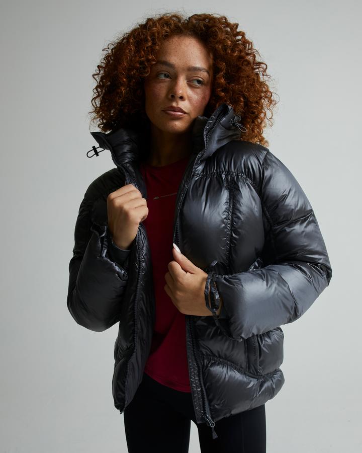 Monterrain Women's Sphere Ruched Puffer Jacket - Asphalt