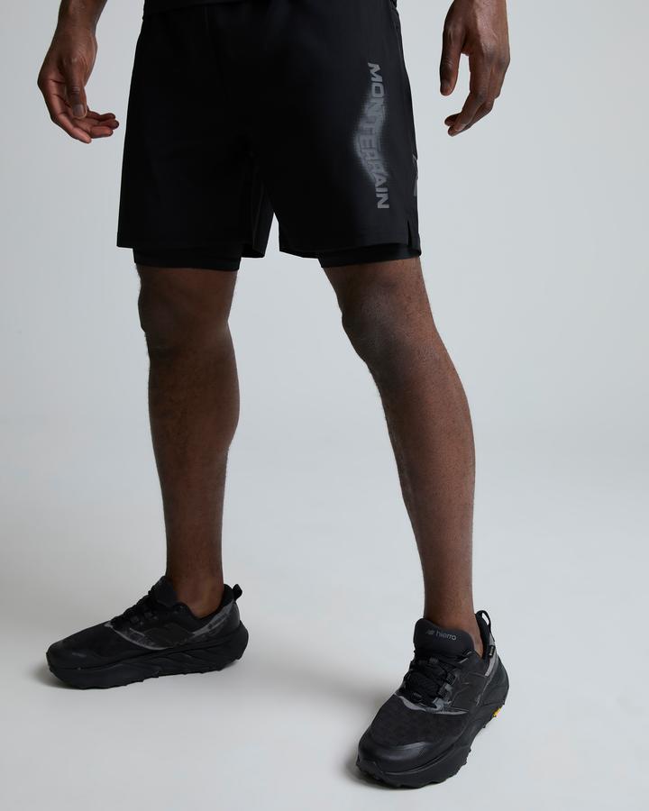Monterrain Men's Interval 2.0 2-in-1 Running Short - Black