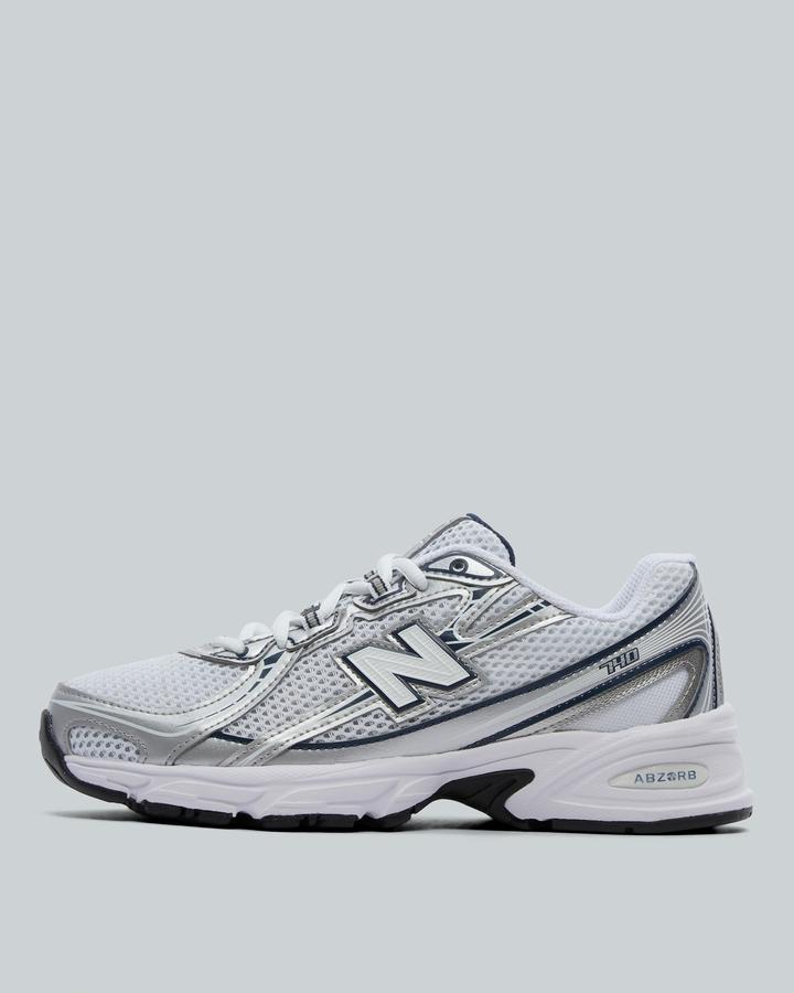 New Balance Junior 740 Trainers - White Navy Silver