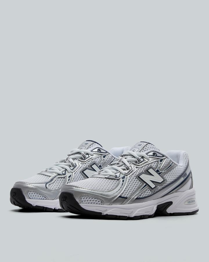 New Balance Junior 740 Trainers - White Navy Silver