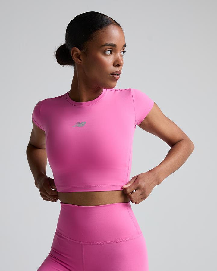 New Balance Women's Harmony Fitted T-Shirt - Pink Satin