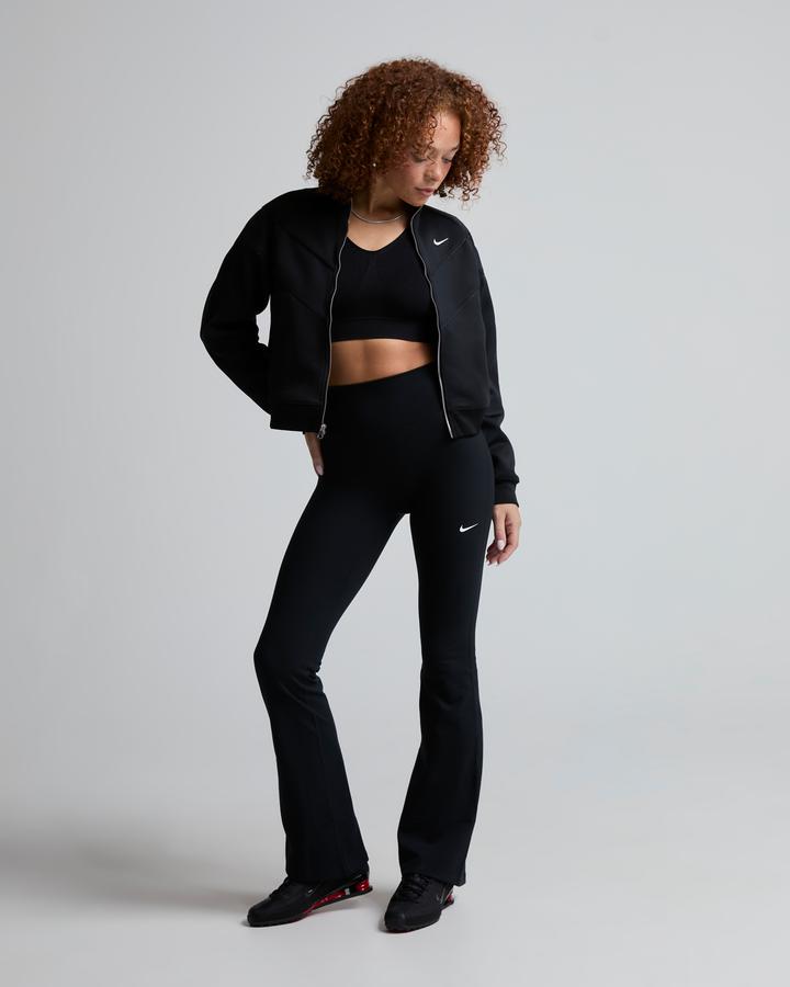 Nike Women's One Dri-FIT High Waisted Flare Legging - Black/White