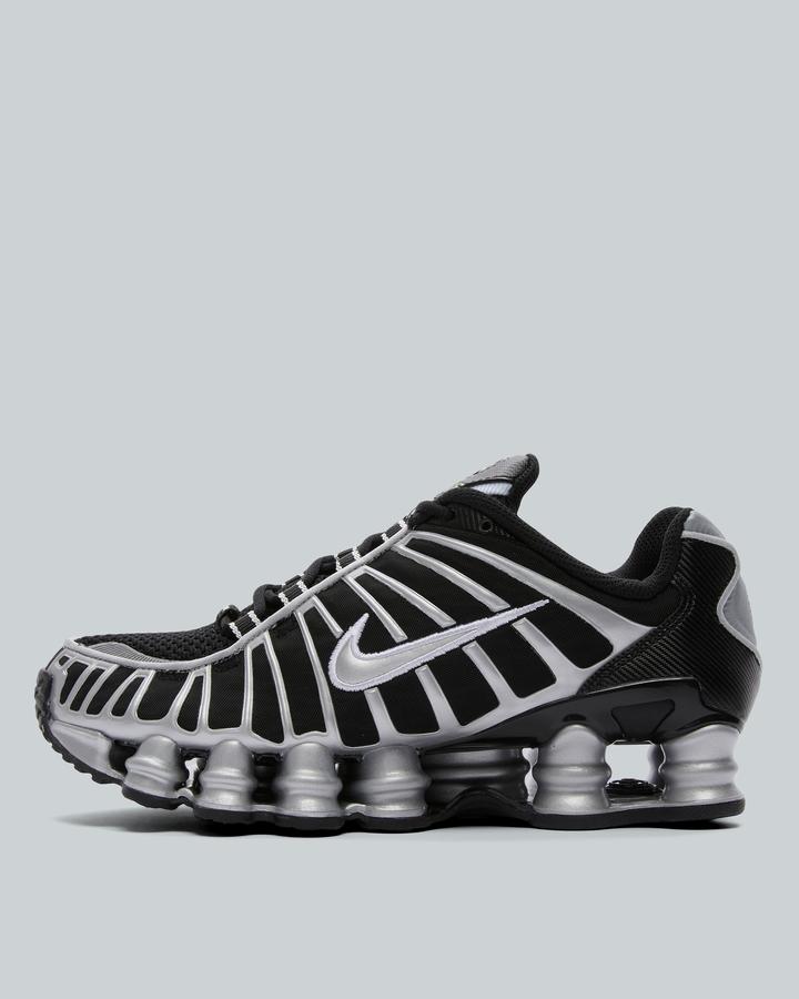 Nike Junior Shox TL Trainers - Black Metallic Silver Black Volt Ice