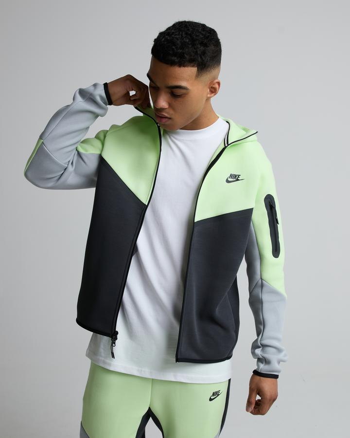 Nike Men's Tech Fleece Windrunner Hoodie - Light Liquid Lime/Anthracite/Light Smoke Grey