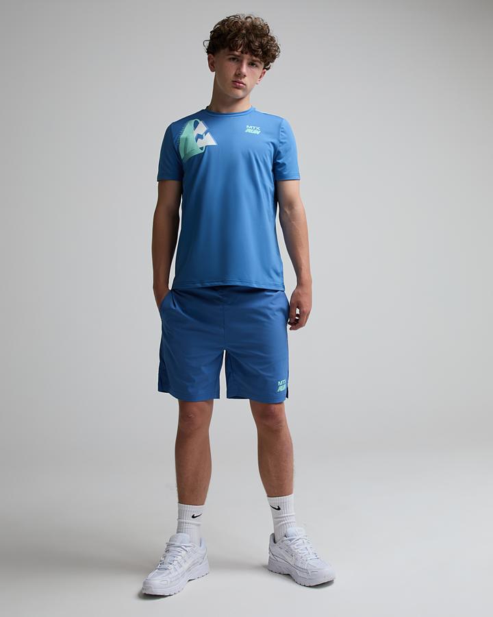 Montirex Junior MTX Run T-Shirt - Charcoal Blue Cloudy Blue