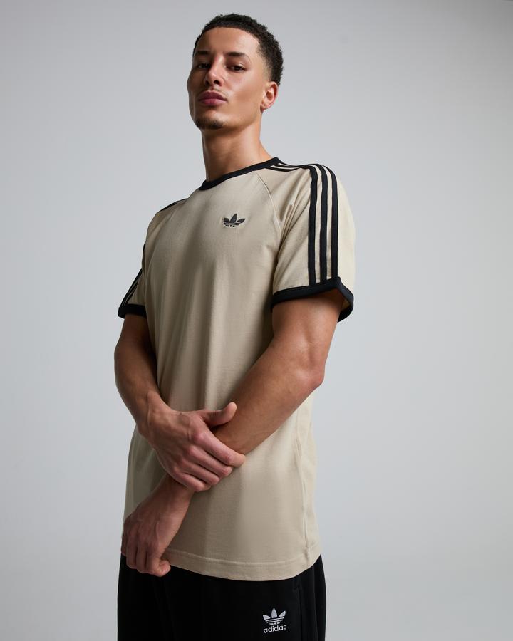 adidas Men's Adicolor Classics 3-Stripes T-Shirt - Stone Khaki