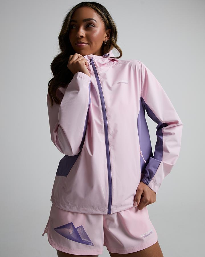 Monterrain Women's Balance Running Windbreaker - Rosy Swirl/Dreamsmoke Violet