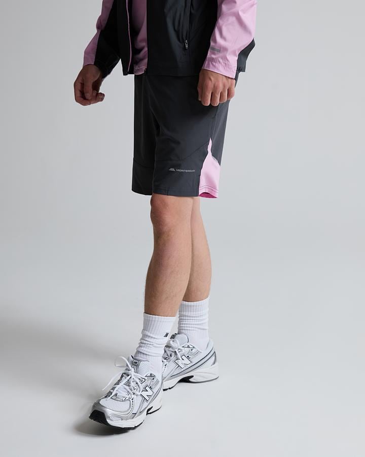Monterrain Junior Bolt Space Dye Short - Urban Charcoal Sweet Pink