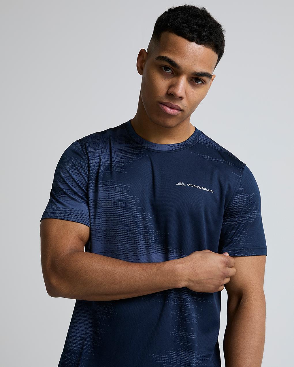 Monterrain Men's Stability Jacquard T-Shirt - Velvet Dusk