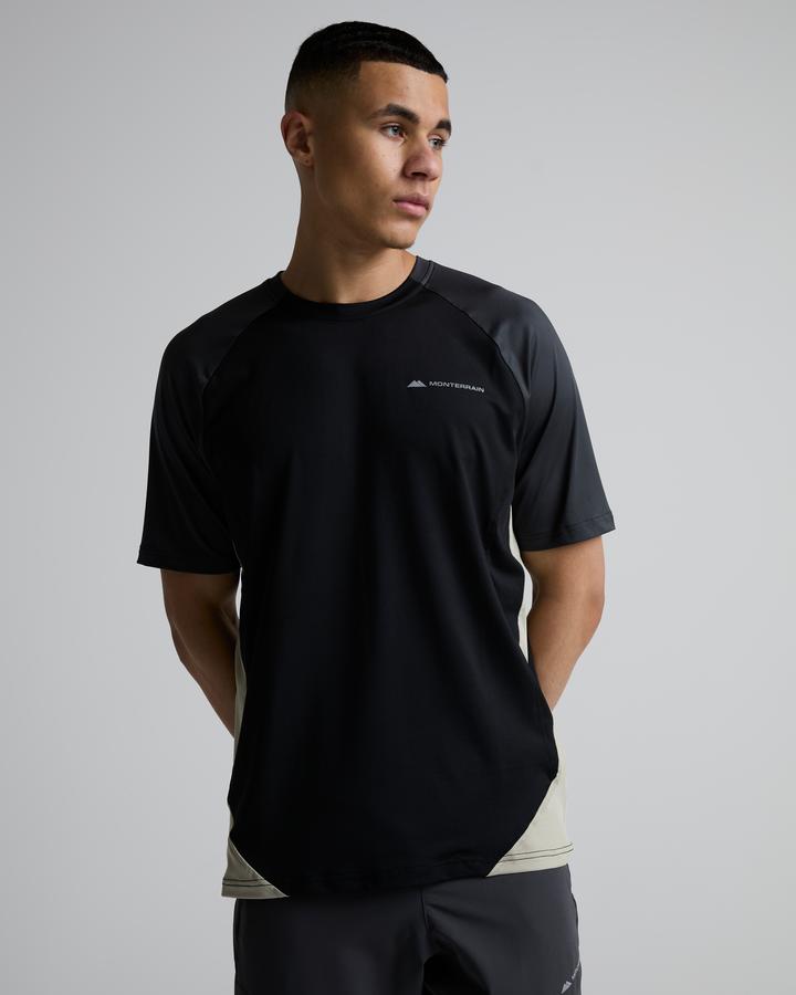 Monterrain Men's Vault T-Shirt - Black/Urban Charcoal/Ancient Pewter/Blaze