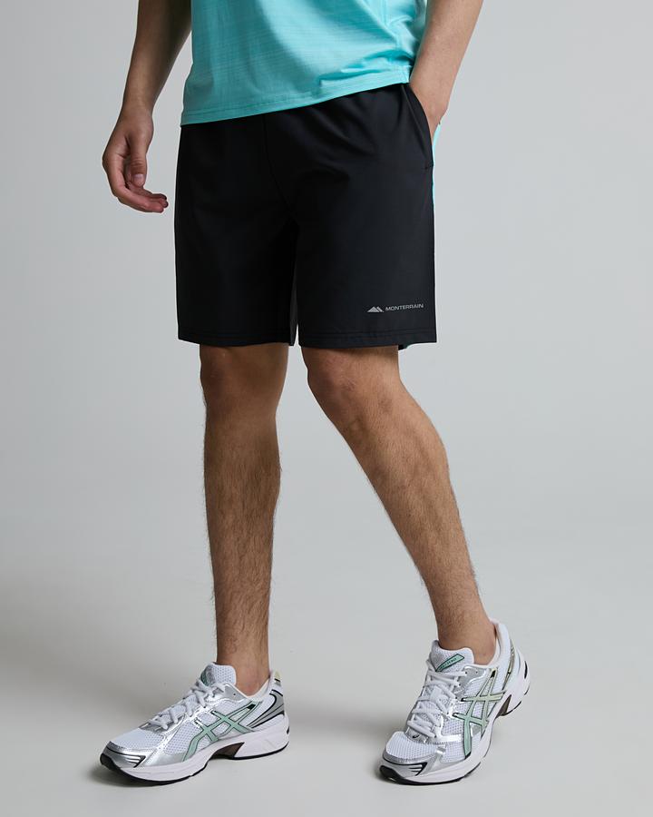 Monterrain Men's Lyder 3.0 Woven Running Short - Black