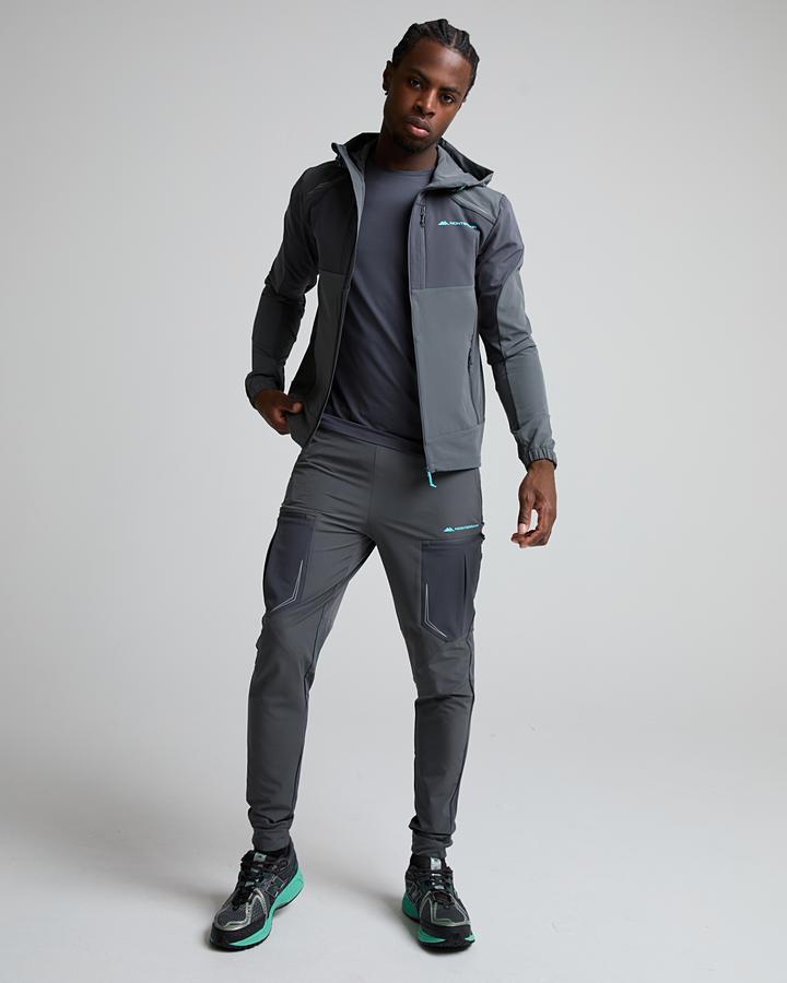 Monterrain Men's Orbit Woven Running Pant - Twilight Graphite/Skybound Blue/Sunflare Amber