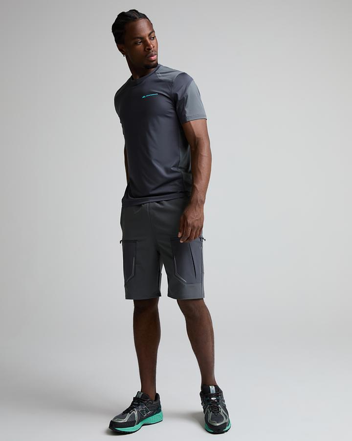 Monterrain Men's Orbit Woven Short - Forged Steel/Urban Charcoal/Gleaming Blue