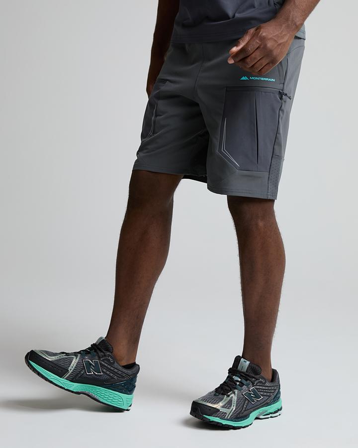 Monterrain Men's Orbit Woven Short - Forged Steel/Urban Charcoal/Gleaming Blue