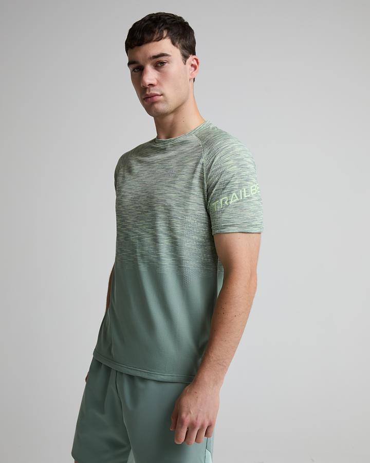 Trailberg Men's Arc Seamless T-Shirt - Willow Green/Mossy Taupe