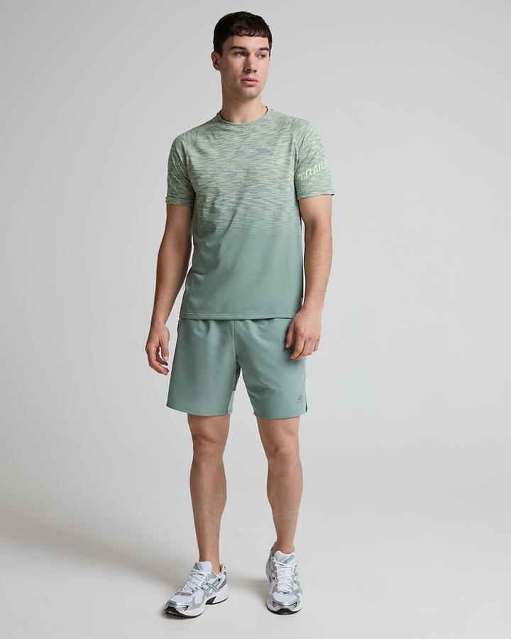 Trailberg Men's Arc Seamless T-Shirt - Willow Green/Mossy Taupe