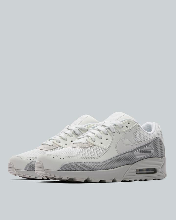Nike Men's Air Max 90 Trainer - White/Grey/Pink Foam