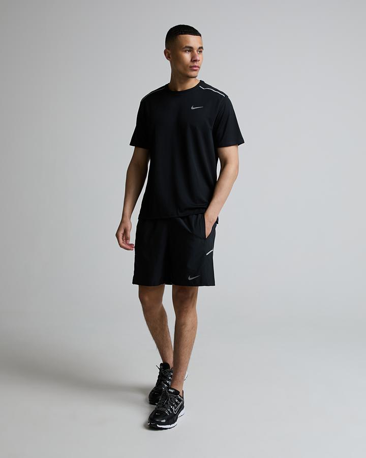 Nike Men's Dri-FIT Miler 7 Inch Unlined Short - Black/Reflective