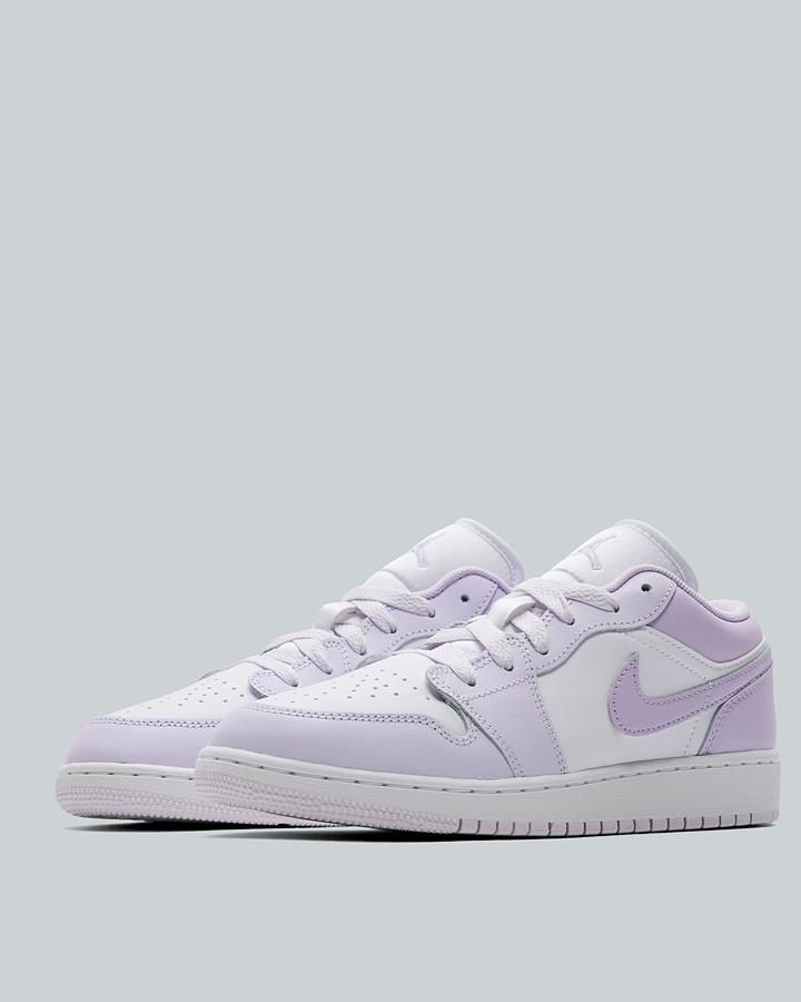 Jordan Junior Air Jordan 1 Low Trainers - Barely Grape White Violet Mist