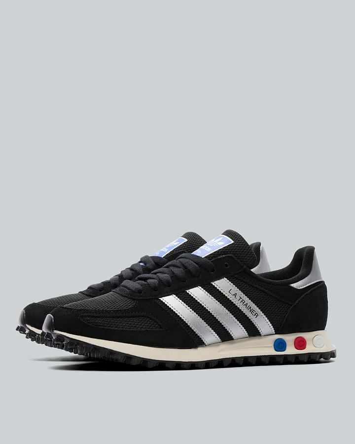 adidas Men's LA Trainer - Black/Metallic Silver/White