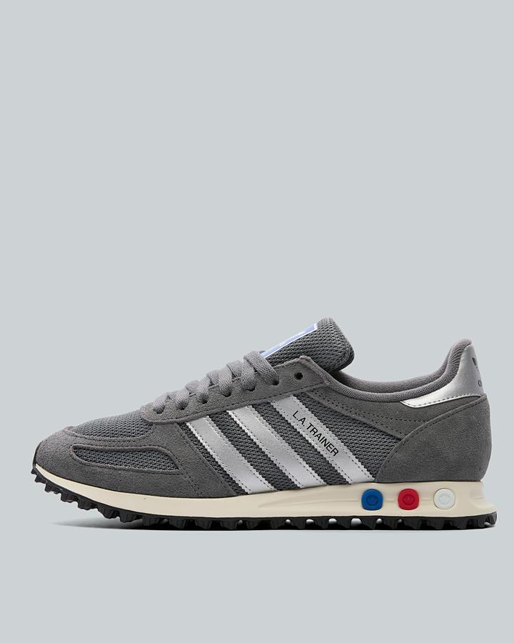 adidas Men's LA Trainer - Grey/Metallic Silver/White