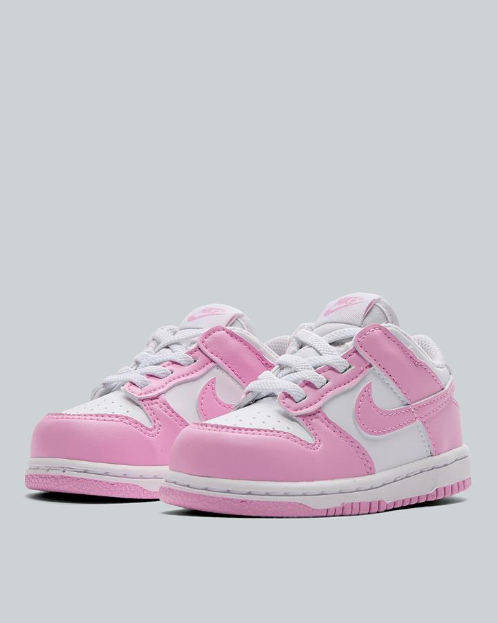 Nike Baby Dunk Low Trainers - White Pink Rise