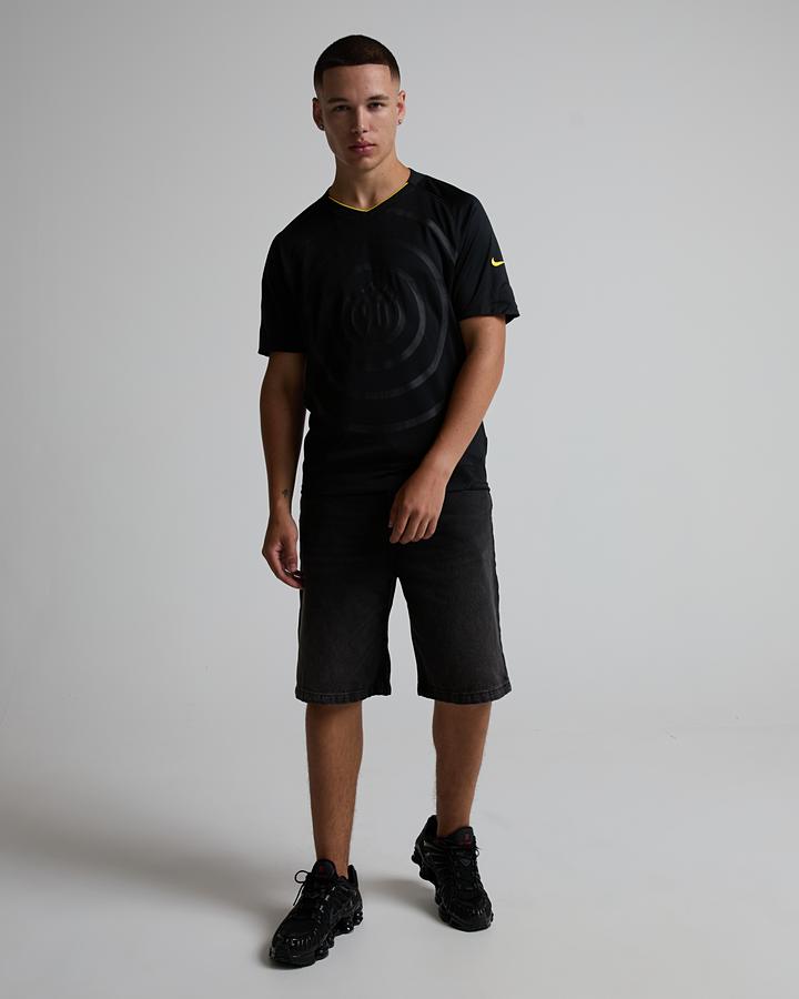 Nike Men's Mad 90 Pack 'Laser 90' Football Shirt - Black/Grey/Yellow