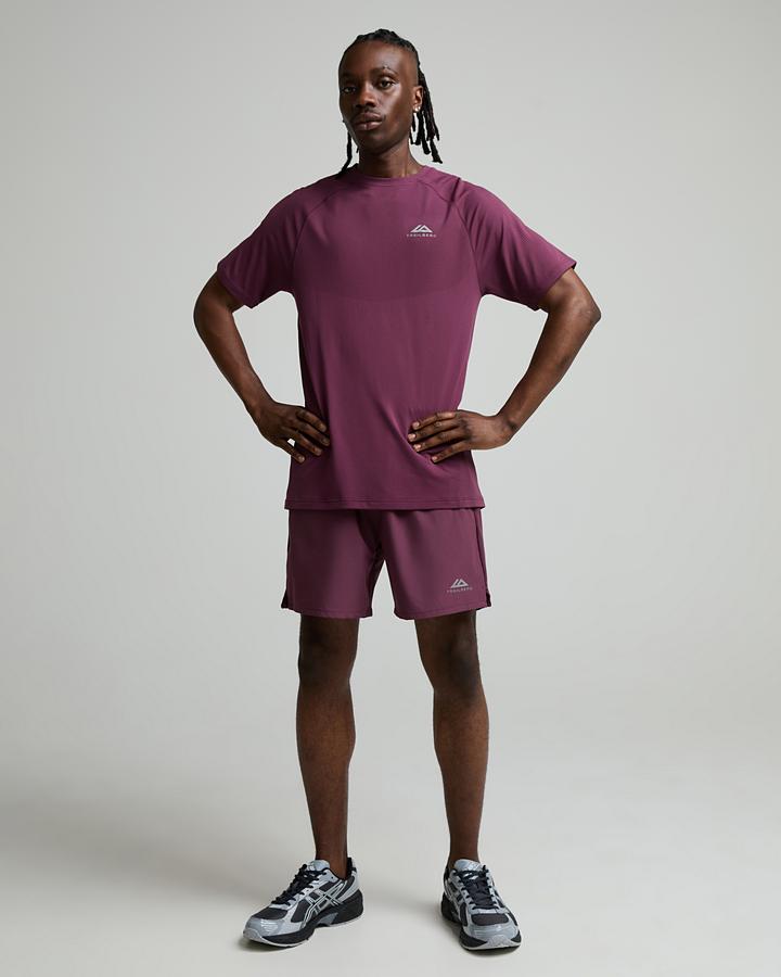 Trailberg Men's Driftline Seamless T-Shirt - Deep Merlot