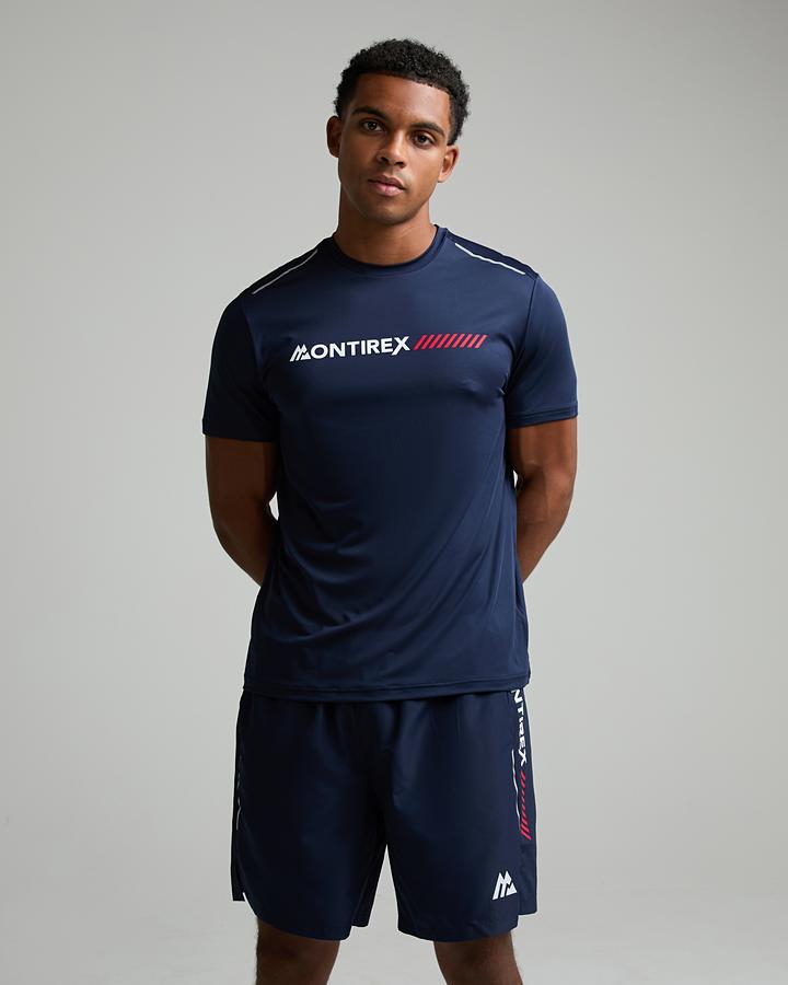 Montirex Men's Proton T-Shirt - Midnight Blue/White/Cupid