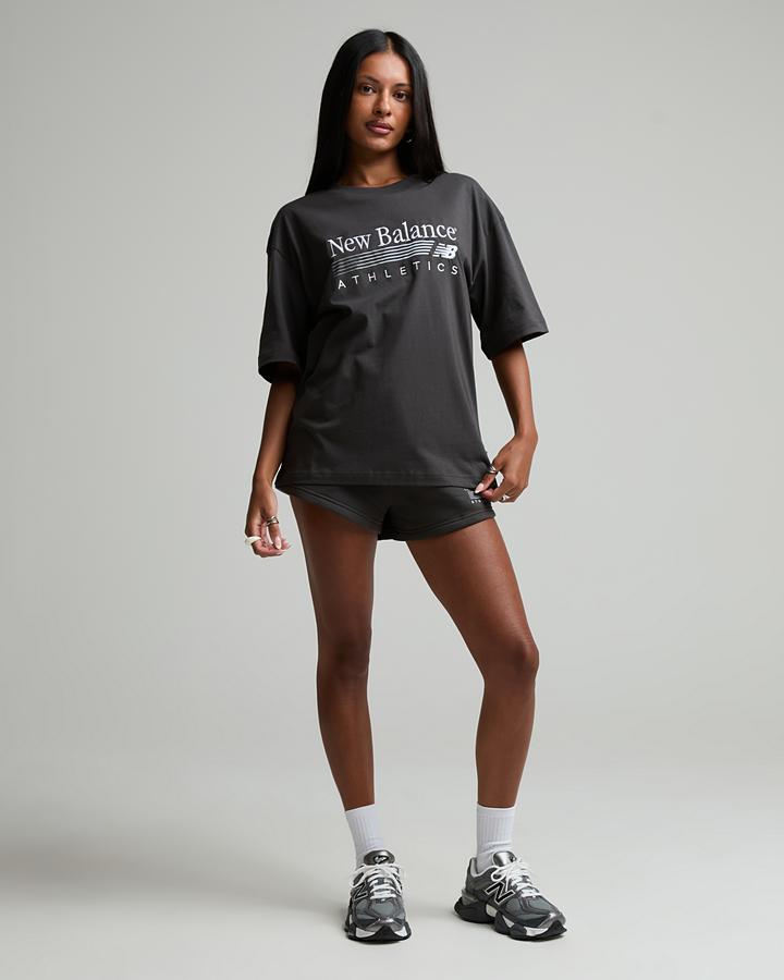 New Balance Women's Trackside Oversized T-Shirt - Black Cement