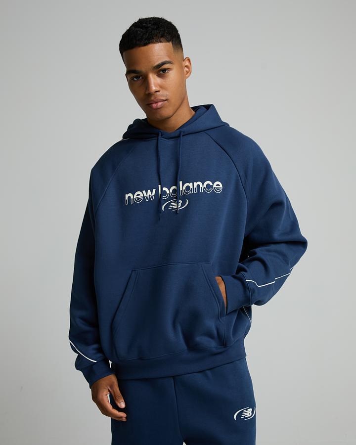 New Balance Men's Trackside Fleece Hoodie - Nb Navy