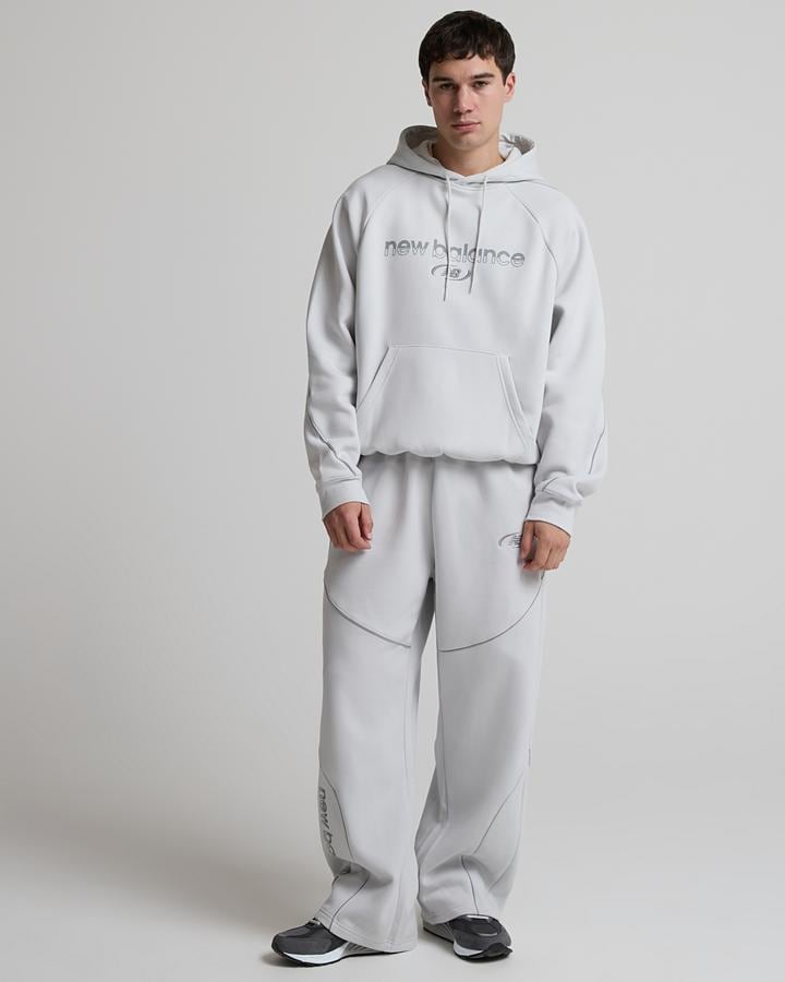 New Balance Men's Trackside Fleece Hoodie - Grey Matter