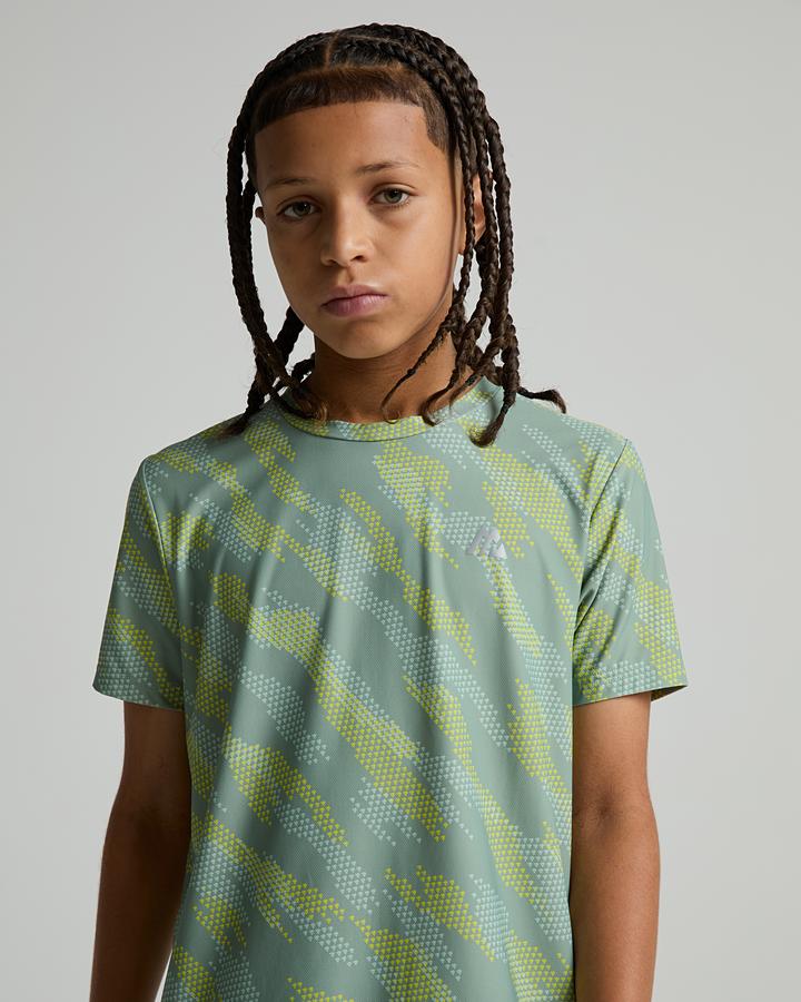 Montirex Junior Thera T-Shirt - Green Slate Electric Lime Ash Green Eden