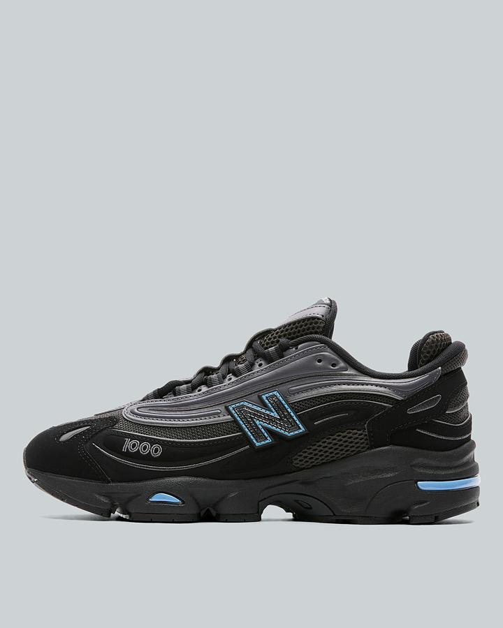 New Balance Men's 1000 Trainer - Black/Analog Blue/Black