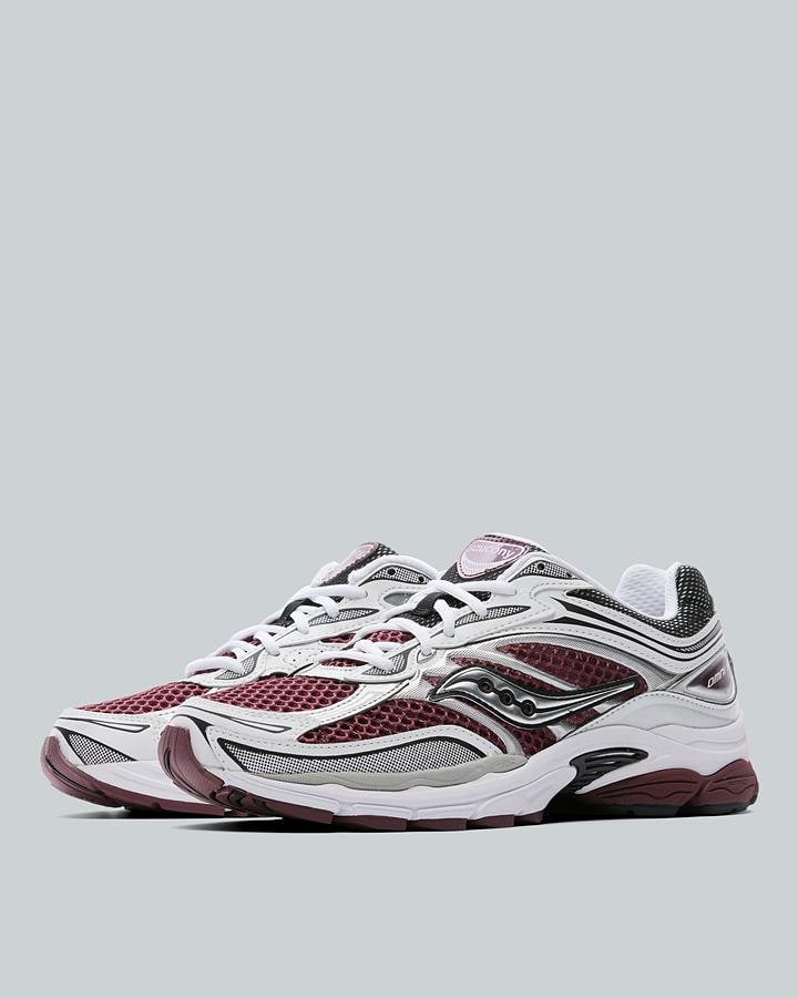 Saucony Men's ProGrid Omni 9 Trainer - White/Silver/Maroon