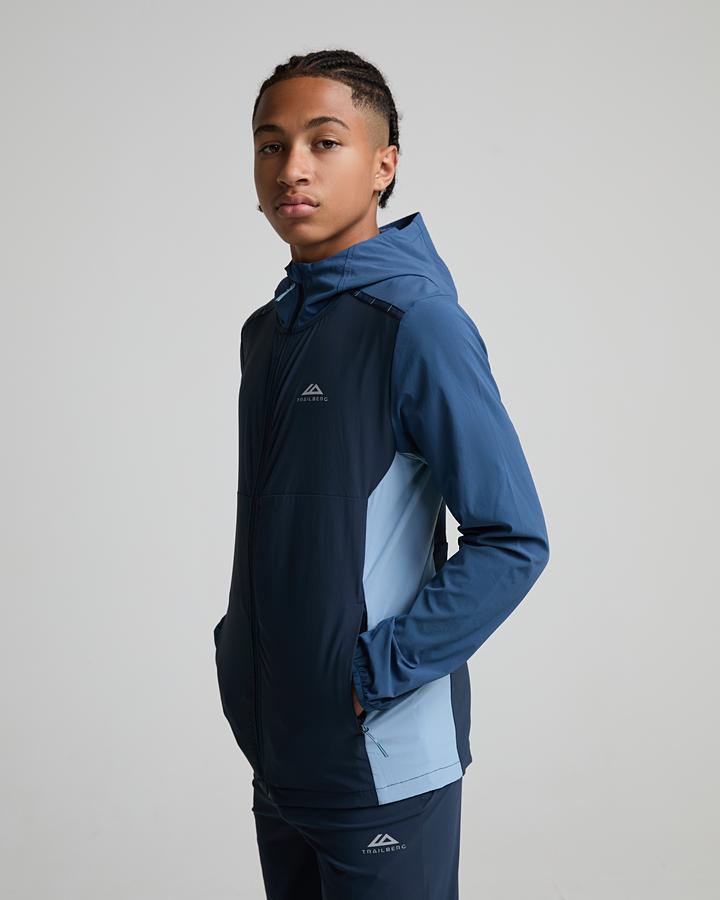 Trailberg Junior Triathlon 4.0 Hoodie - Storm Blue Mid Blue Wash Indigo